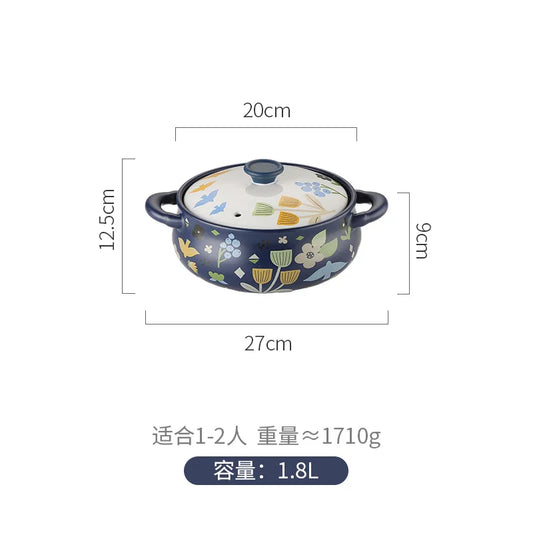 Korean Ceramic Casserole Creative Drum-shaped Stew Pot Spodumene Saucepan Kitchen Pan Home Cookware Cooking Tools Clay Pot