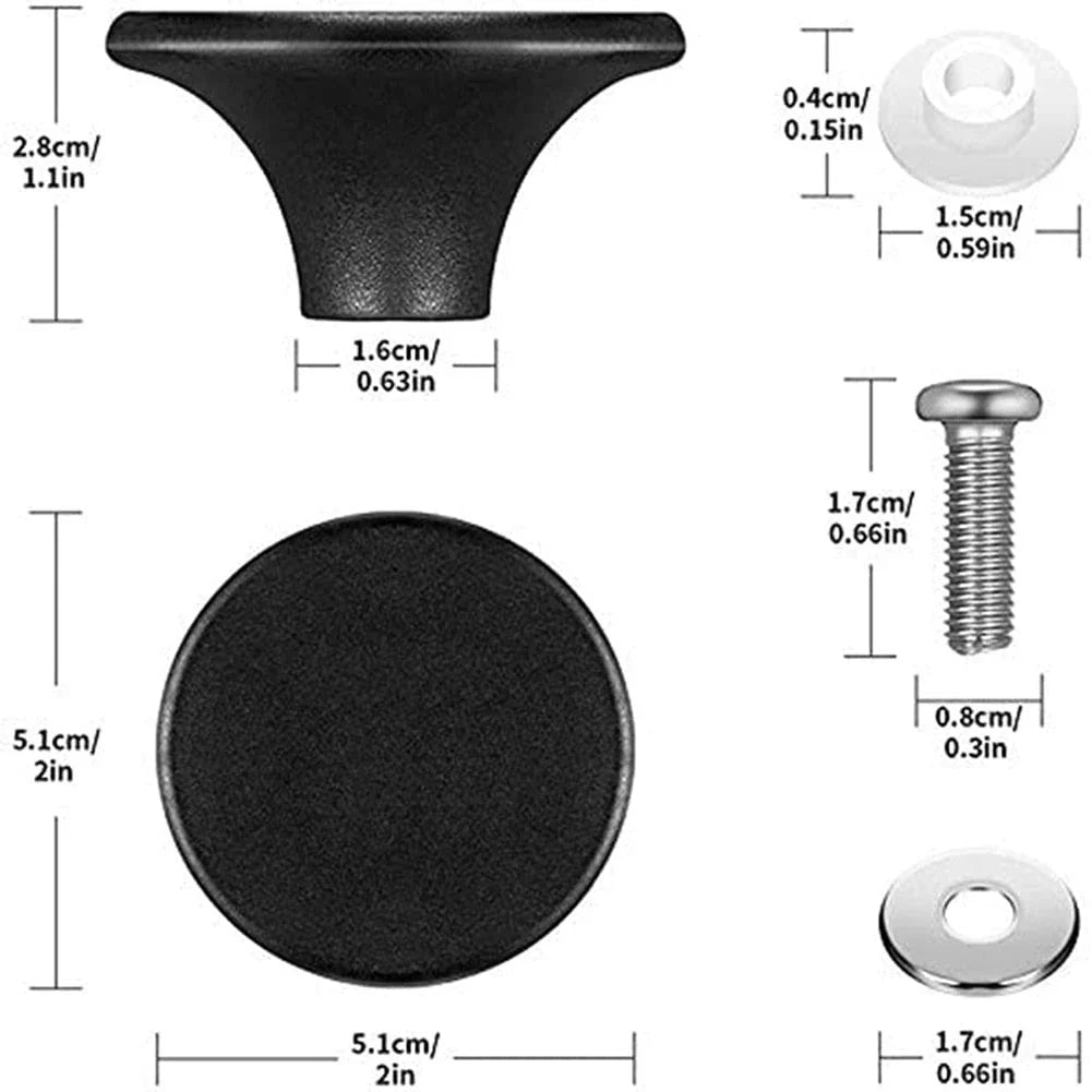 MSOR Dutch Oven Knob for Le Creuset Knob Replacement, Knob Bakelite Replacement Dutch Oven Pots Knob Pot Lid Handle 2 Sets